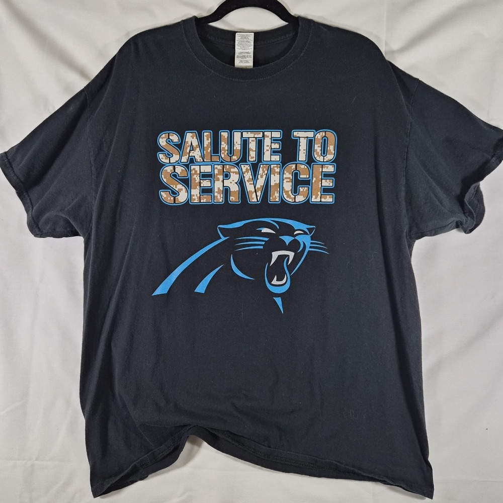 Carolina Panthers Salute To Service T Shirt XL Black NFL McDonald's I'm Lovin It